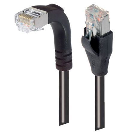 L-ComTRD, 1ft Cat5e, Black RJ45 to Male RJ45 Male, Copper Braid Shielded, Terminated PVC Sheath [TRD815SRA1BLK-1]; 297-292