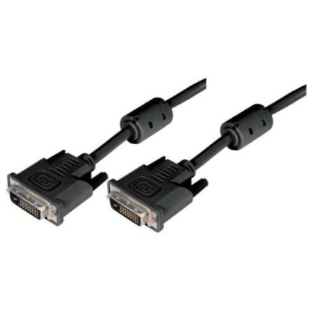 L-Com, Male DVI to Male DVI  Cable, 3ftBlack sheathAluminium Foil, Braid shielding [CGDVI-DL-MM-3]; 297-312