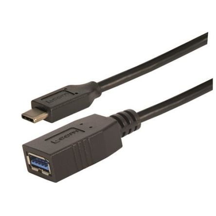 L-Com USB 3.0, Male USB to Female USB C, 1m [CAU31CAF-1M]; 297-326