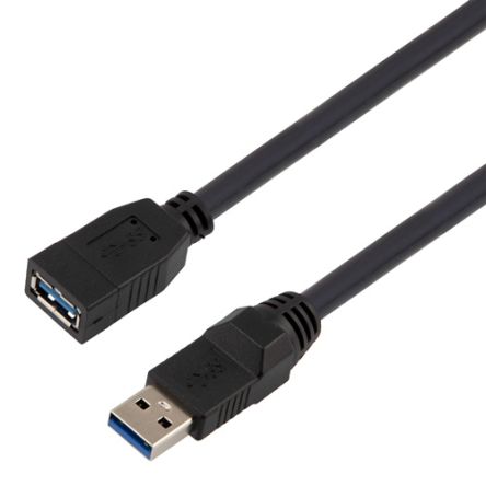 L-Com 1 USB 3.0 Extender, up to 2.5m Extension Distance [CAU3HFAX-BLK-205M]; 297-332