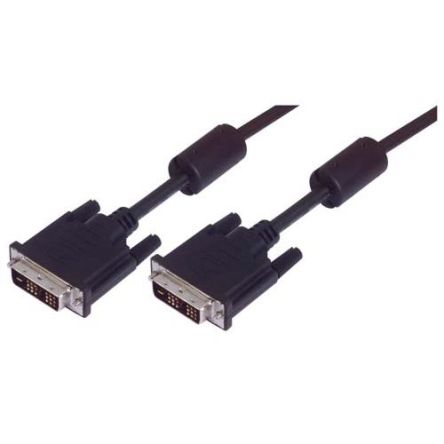 L-Com, Male DVI to Male DVI  Cable, 15ftBlack sheathAluminium Foil, Braid shielding [CTLDVIMMLZ-15]; 297-362