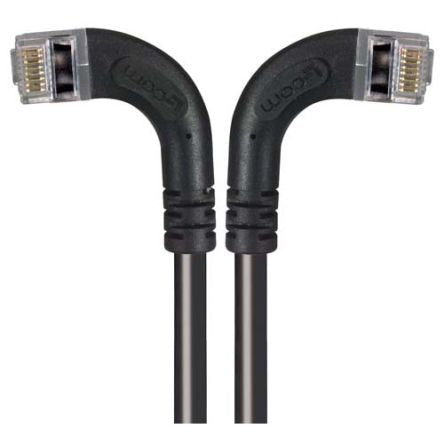 L-ComTRD, 3ft Cat5e, Black RJ45 to Male RJ45 Male, Copper Braid Shielded, Terminated PVC Sheath [TRD815SRA8BLK-3]; 297-441