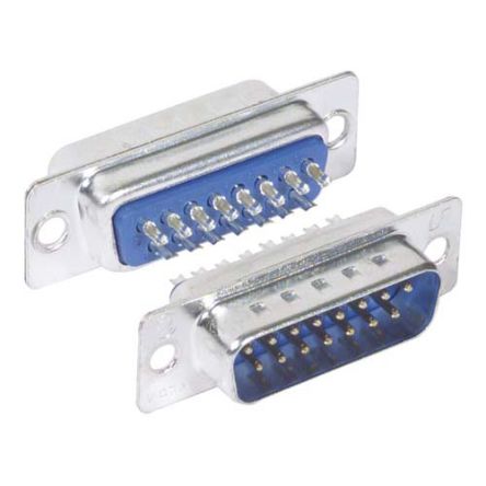 L-Com SD15 15 Way Screw D-sub Connector Plug, 2.77mm Pitch, with Jack Screw [SD15P]; 297-446