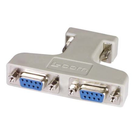 L-Com D Sub Adapter Male 9 Way D-Sub to Female 9 Way D-Sub [ADPT-DB9Y]; 297-464