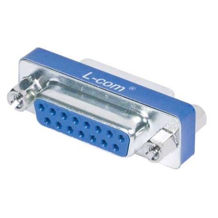 L-Com D Sub Adapter Female 15 Way D-Sub to Female 15 Way D-Sub [DGB15F]; 297-501