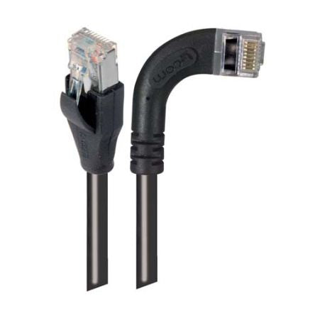 L-ComTRD, 1ft Cat5e, Black RJ45 to Male RJ45 Male, Copper Braid Shielded, Terminated PVC Sheath [TRD815SRA7BLK-1]; 297-509
