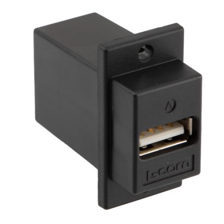 L-Com Straight, Panel Mount, Plug- Single Port Type Type A, Type B USB Connector [ECF504B-UAB]; 297-568