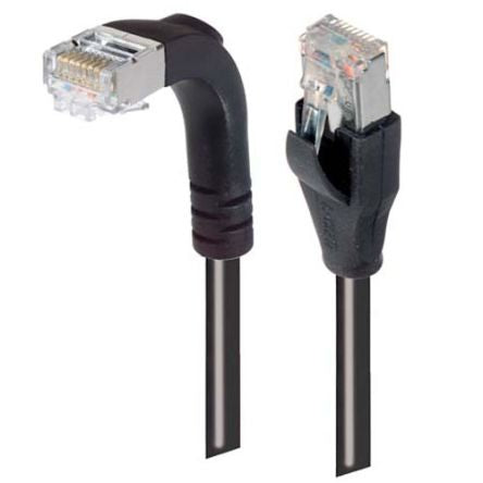 L-ComTRD, 1ft Cat6, Black RJ45 to Male RJ45 Male, Aluminium/Polyester Foil Shielded, Terminated LSZH Sheath [TRD695SZRA1BLK-1]; 297-626