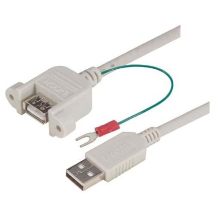 L-Com , Male USB to Male USB A, 500mm [UPMAAGND-05M]; 297-685