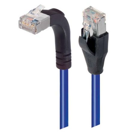 L-ComTRD, 1ft Cat6, Blue RJ45 to Male RJ45 Male, Copper Braid Shielded, Terminated PVC Sheath [TRD695SRA2BL-1]; 297-697