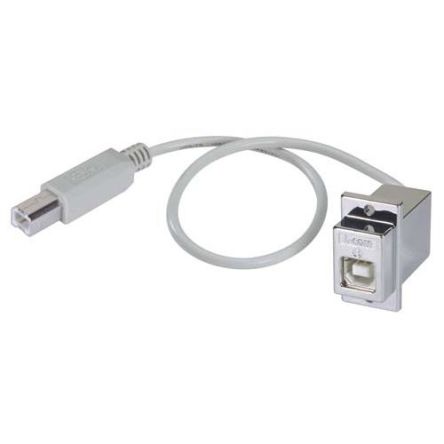 L-Com Straight, Panel Mount, Plug- Single Port Type Type B 2 USB Connector [ECF504-12BBS]; 297-814