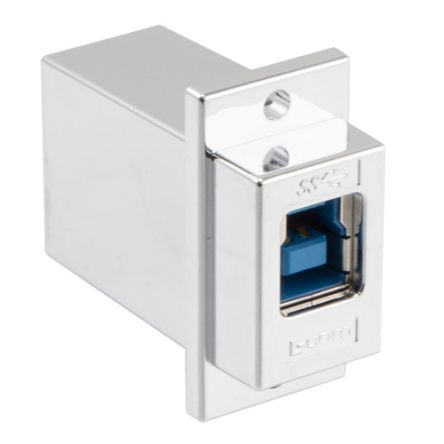 L-Com Straight, Panel Mount, Socket- Single Port Type Type A, Type B 3 USB Connector [ECF504-3BA-S]; 297-818