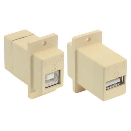 L-Com Straight, Panel Mount, Plug- Single Port Type Type A, Type B USB Connector [ECF504-UBA]; 297-830