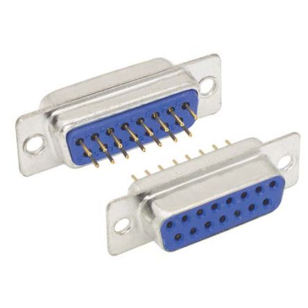 L-Com SD15 15 Way Screw D-sub Connector Socket, 2.8mm Pitch, with Jack Screw [SD15S-PC]; 297-873