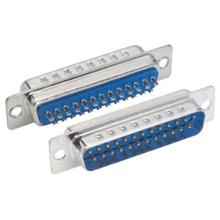L-Com SD25 25 Way Screw D-sub Connector Plug, 2.77mm Pitch, with Jack Screw [SD25P]; 297-874