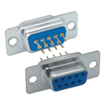 L-Com SD9 9 Way Screw D-sub Connector Socket, 2.77mm Pitch, with Jack Screw [SD9S-PC]; 297-882