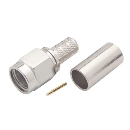 L-Com BAC Series, Plug SMA Connector, Crimp Termination, Straight Body [BAC03A]; 297-889