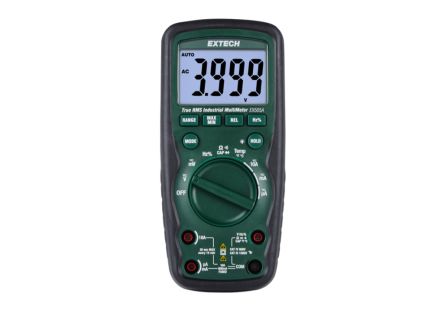 Extech EX505A Handheld LCD Multimeter, True RMS, 10A ac Max, 10A dc Max, 1000V ac Max [EX505A]; 297-978