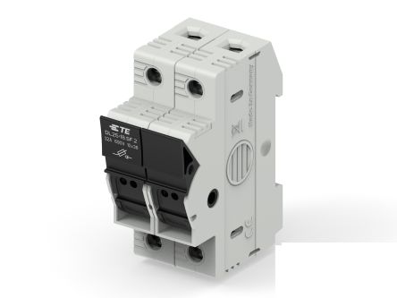 TE Connectivity 30A Fuse Holder for 10 x 38mm Fuse, 2P, 600V [1SNF100025R0000]; 299-069