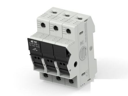 TE Connectivity 30A Fuse Holder for 10 x 38mm Fuse, 3P, 600V [1SNF100027R0000]; 299-071