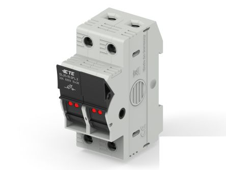 TE Connectivity 30A Fuse Holder for 10 x 38mm Fuse, 2P, 600V [1SNF100026R0000]; 299-074