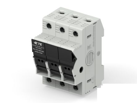 TE Connectivity 30A Fuse Holder for 10 x 38mm Fuse, 3P, 600V [1SNF100035R0000]; 299-085