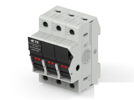 TE Connectivity 30A Fuse Holder for 10 x 38mm Fuse, 3P, 600V [1SNF100036R0000]; 299-090