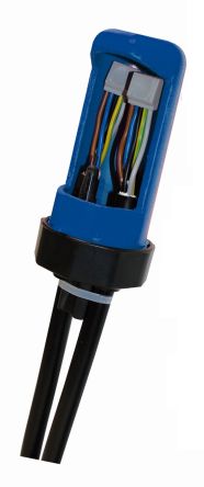 MECATRACTION TDM Series Black, Blue Plastic Junction Box, IP68, 165 x 70mm [TDM1]; 299-098