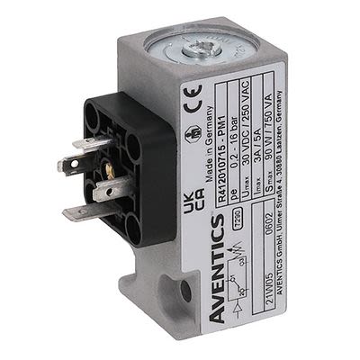 EMERSON ? AVENTICS Pressure Sensor 80bar, 12 → 125V dc, IP65 16 bar [R412010712]; 299-212