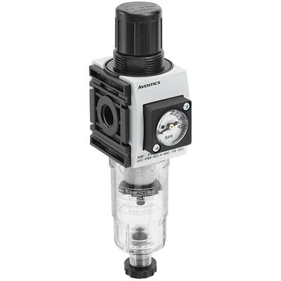 EMERSON ? AVENTICS AS1 Filter Regulator, 5μm, G 1/4, Semi Automatic, 12 bar, R412014723 [R412014723]; 299-472