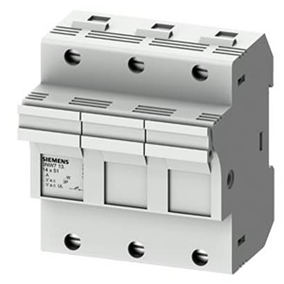 Siemens 50A Fuse Holder for 14x51mm Fuse, 3P, 690V [3NW7131]; 299-646