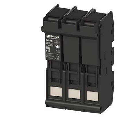 Siemens 63A Fuse Holder for 22 x 127mm Fuse, 3P, 1.5kV [3NC2393-0MK]; 299-661