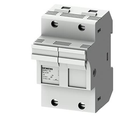 Siemens 50A Fuse Holder for 14 x 51mm Fuse, 2P, 690V [3NW7122]; 299-748