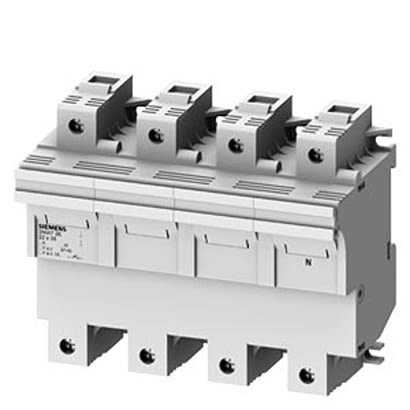 Siemens 100A Fuse Holder for 22.2 x 58mm Fuse, 3P+N, 690V [3NW7261]; 299-751