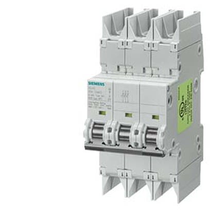 Siemens SENTRON 5SJ4314 MCB, 3P, 300mA Curve C, 400V AC, 60V DC, 10 kA Breaking Capacity [5SJ4314-7HG42]; 299-784
