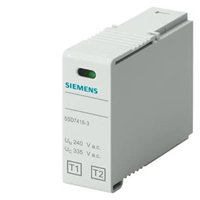 Siemens Surge Protector, 12.5kA, 335V (Volts), Plug In Mount [5SD7418-3]; 299-872