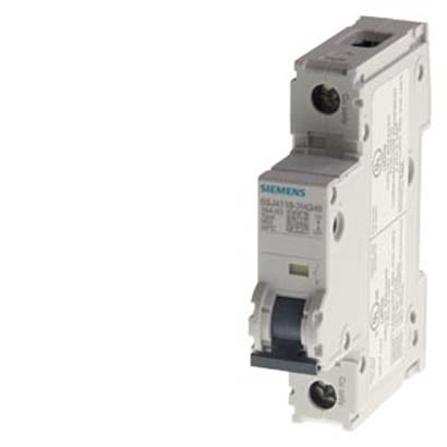 Siemens SENTRON 5SJ4140 MCB, 1P, 40A Curve B, 400V AC, 60V DC, 14 kA Breaking Capacity [5SJ4140-6HG40]; 299-903