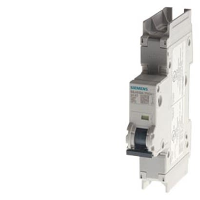 Siemens SENTRON 5SJ4105 MCB, 1P, 500mA Curve D, 400V AC, 60V DC, 14 kA Breaking Capacity [5SJ4105-8HG41]; 300-007