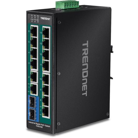 Trendnet TI-PG162, Unmanaged 16 Port Gigabit Switch With PoE [TI-PG162]; 300-147