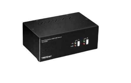 Trendnet 2 Port Dual Monitor USB DVI KVM Switch, 3.5 mm Jack 3840 x 2160 Maximum Resolution [TK-240DP]; 300-166