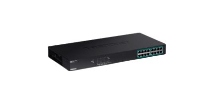 Trendnet TPE-TG160G, Unmanaged 16 Port Gigabit Switch With PoE [TPE-TG160G (EU)]; 300-175