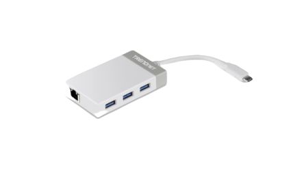 Trendnet 3 Port USB 3.0 USB C  Hub, USB Powered, 92 x 55 x 16mm [TUC-ETGH3]; 300-180