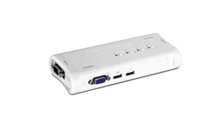 Trendnet 4 Port Quad Monitor USB DVI KVM Switch, 2048 x 1536 Maximum Resolution [TK-407K]; 300-184