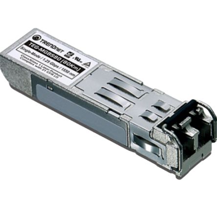 Trendnet Fibre Optic LC Duplex Female Single Mode SFP Transceiver Module, Single Mode, 1250Mbit/s [TEG-MGBS80]; 300-187