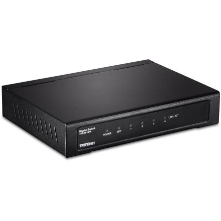 Trendnet TEG-S51SFP, Unmanaged 4 Port Gigabit Switch [TEG-S51SFP (EU)]; 300-208