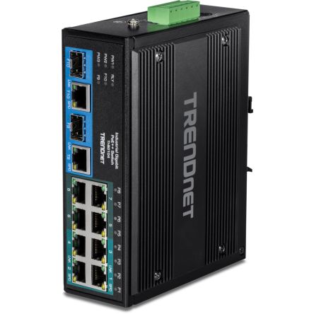 Trendnet TI-BG104, Unmanaged 10 Port Gigabit Switch With PoE [TI-BG104]; 300-210