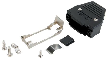 CONEC 165X1 Series ABS Horizontal D Sub Backshell, 9 Way [165X11279X]; 300-222
