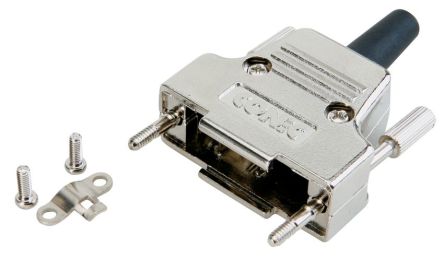CONEC 165X1 Series Zinc Die Cast Horizontal D Sub Backshell, 15 Way [165X17319X]; 300-226