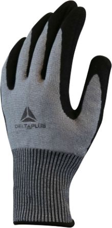 Delta Plus VENICUTF07 Black, Grey Cut Resistant Work Gloves, Size 11, Nitrile Coating [VECUTF07GRG311]; 301-509