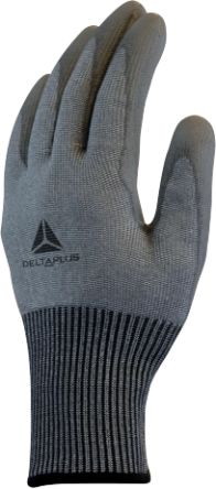 Delta Plus VENICUTF08 Grey Cut Resistant Work Gloves, Size 7, Polyurethane Coating [VECUTF08GRG307]; 301-510